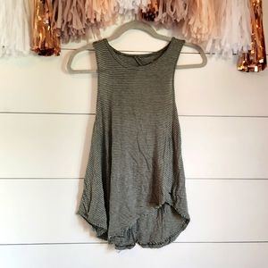 Open Back Frayed Tank